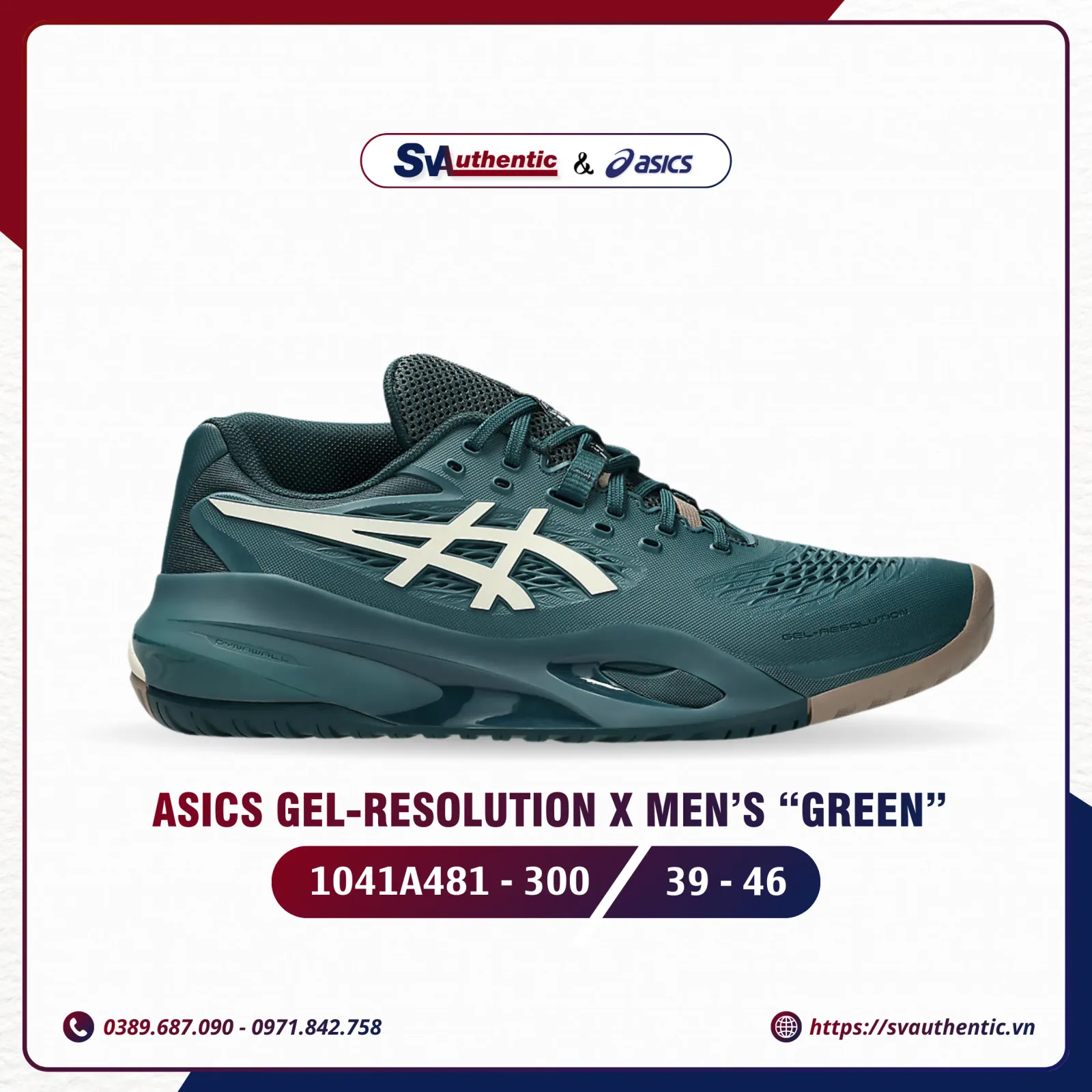 Giày Tennis Pickleball Asics Gel Resolution X 1041A481 – 300